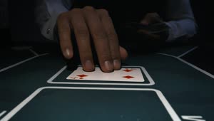 Stock Video Dealer Placing Poker Cards On A Gaming Table Live Wallpaper For PC