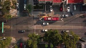 Stock Video Daytime City Traffic Aerial View Live Wallpaper For PC