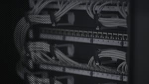 Stock Video Data Cables In A Server Room Live Wallpaper For PC