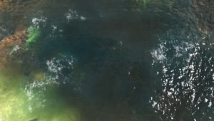 Stock Video Dark Ocean Surface Aerial Shot Live Wallpaper For PC