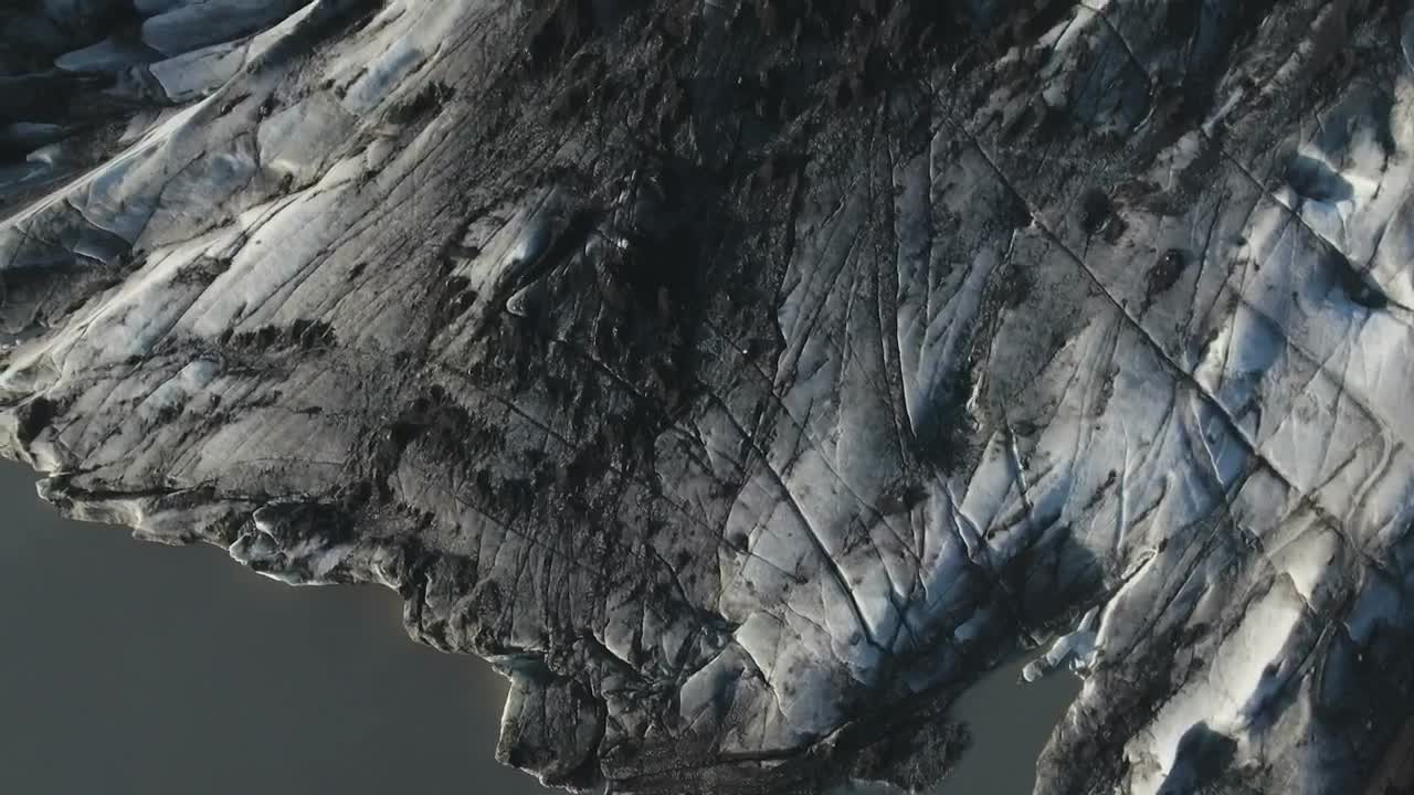 Download Stock Video Dark Glacier Ice Top View Live Wallpaper For PC