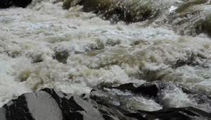 Stock Video Dangerous River Flowing Over Rocks Live Wallpaper For PC