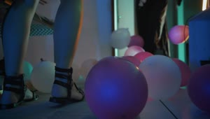 Stock Video Dancing And Playing With Balloons At A Costume Party Live Wallpaper For PC