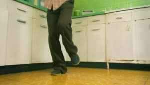 Stock Video Dance Of A Man Who Dances In A Kitchen Of Live Wallpaper For PC