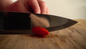 Stock Video Cutting Up A Pepper For Cooking Live Wallpaper For PC