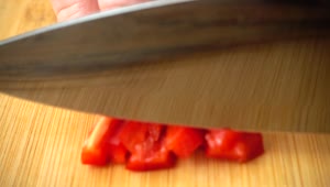 Stock Video Cutting Peppers Into Chunks Live Wallpaper For PC