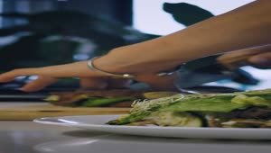 Stock Video Cutting A Sandwich In Half For A Healthy Lunch Live Wallpaper For PC