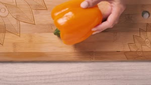 Stock Video Cutting A Bell Pepper Live Wallpaper For PC