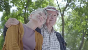 Stock Video Cute Old Couple In A Park Live Wallpaper For PC