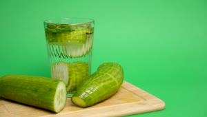 Stock Video Cucumber Water On A Board Live Wallpaper For PC
