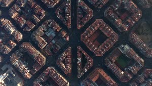 Stock Video Cuadras De Barcelona Top Aerial Afar Shot Live Wallpaper For PC