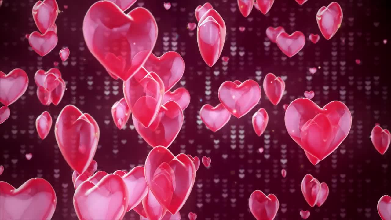 Download Stock Video Crystal Hearts Rising D Animation Live Wallpaper For PC