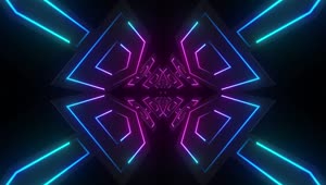 Stock Video Crossing A Passage Shields With Neon Light Lines Live Wallpaper For PC