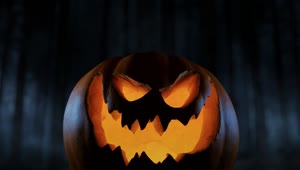 Stock Video Creepy Halloween Pumpkin In Dark Cloud Forest Live Wallpaper For PC