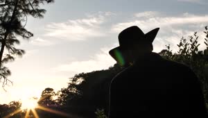 Stock Video Cowboy At Sunset Live Wallpaper For PC
