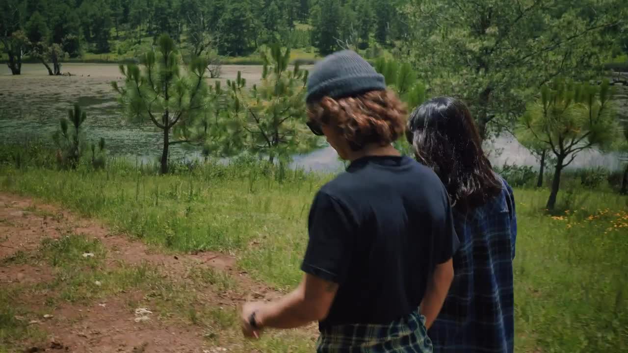 Download Stock Video Couple Walk Around A Lake In Nature Live Wallpaper For PC