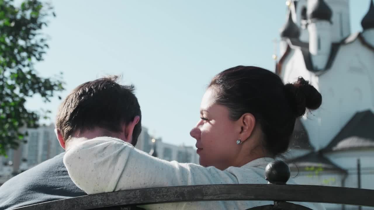 Download Stock Video Couple Sitting In A Churchyard Live Wallpaper For PC