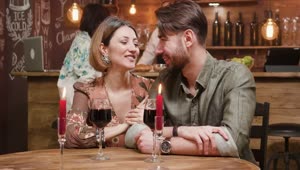 Stock Video Couple On A Date Sharing Wine Live Wallpaper For PC