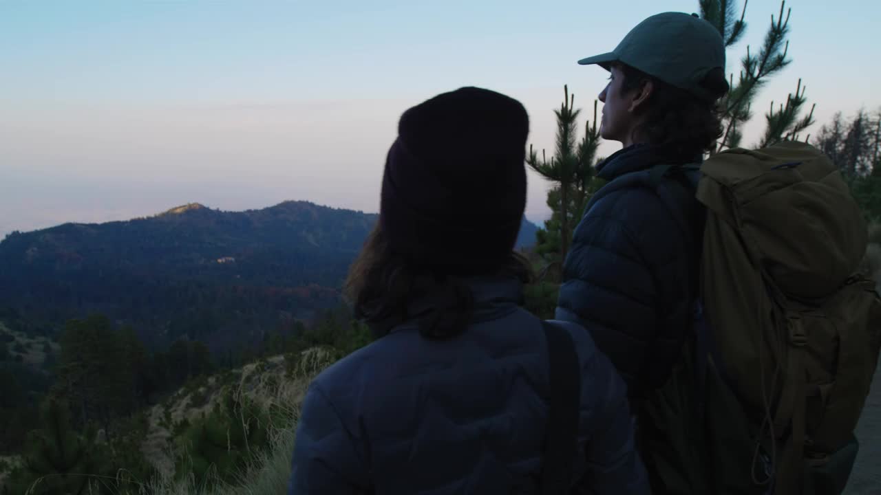 Download Stock Video Couple Looking At A Landscape In Nature Live Wallpaper For PC