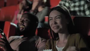 Stock Video Couple Laughing During A Comedy Film Live Wallpaper For PC
