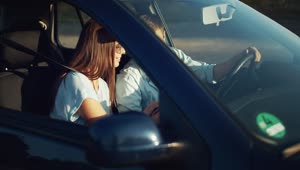 Stock Video Couple In Car Check Gps With Mobile Phone Live Wallpaper For PC