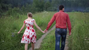 Stock Video Couple Holding Hands While Walking Outside Live Wallpaper For PC