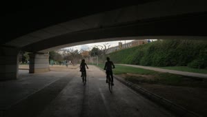 Stock Video Couple Heading Below A Bridge On Bikes Live Wallpaper For PC