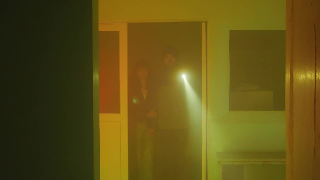 Download Stock Video Couple Exploring A Dark Old Place Live Wallpaper For PC
