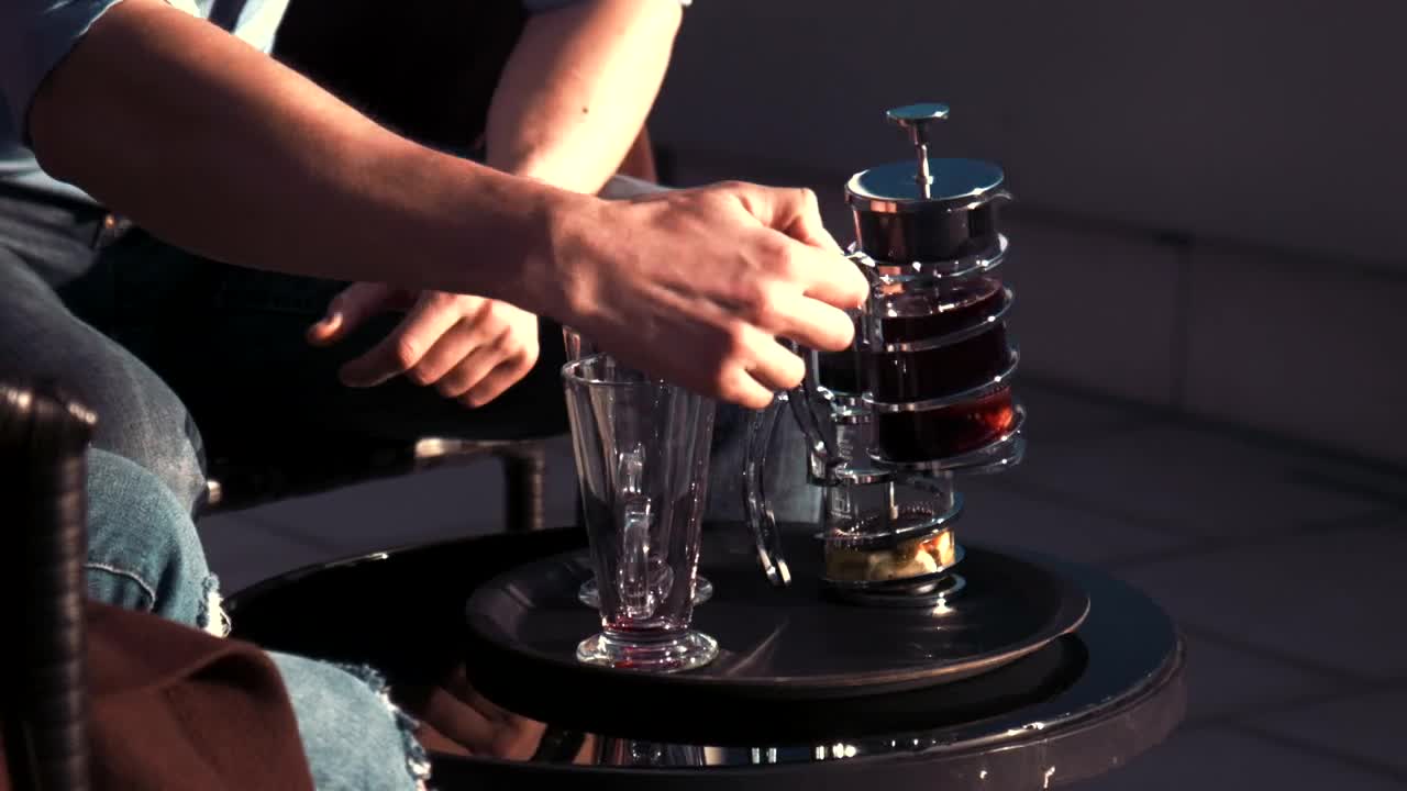 Download Stock Video Couple Drinking Coffee In The Terrace Live Wallpaper For PC