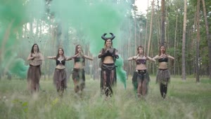 Stock Video Costumed Women Belly Dance In Forest Music Video Live Wallpaper For PC
