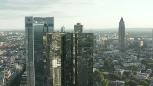 Stock Video Corporate Office Skyscrapers Of Frankfurt Live Wallpaper For PC