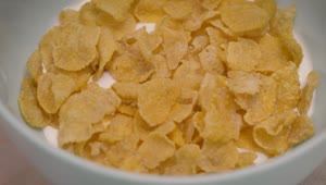 Stock Video Corn Flake Cereal In A Bowl With Milk Live Wallpaper For PC