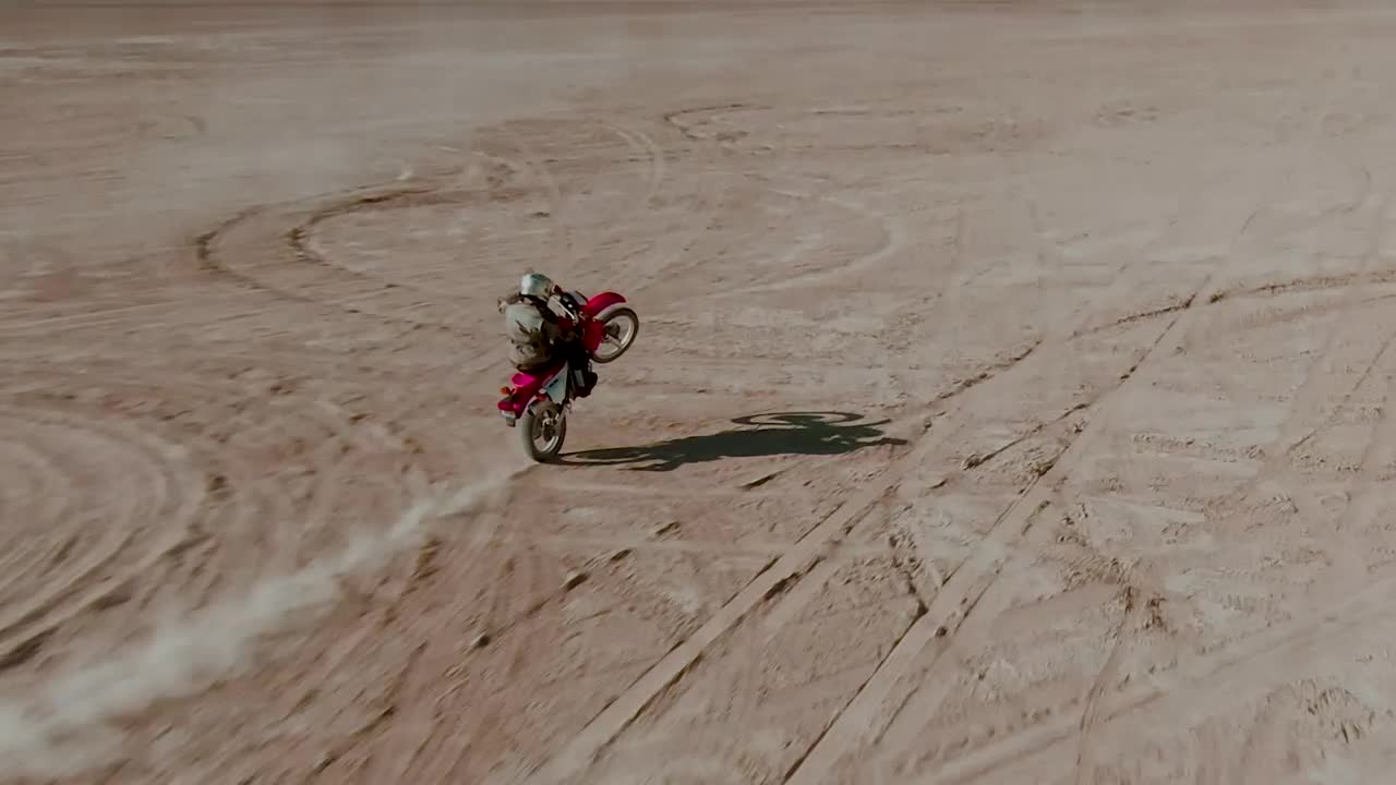 Download Stock Video Cool Aerial Tracking Shot Of A Motorcyclist Live Wallpaper For PC