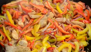 Stock Video Cooking Chicken And Peppers Live Wallpaper For PC