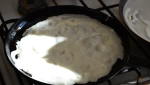 Stock Video Cooking A Crepe In A Pan Live Wallpaper For PC