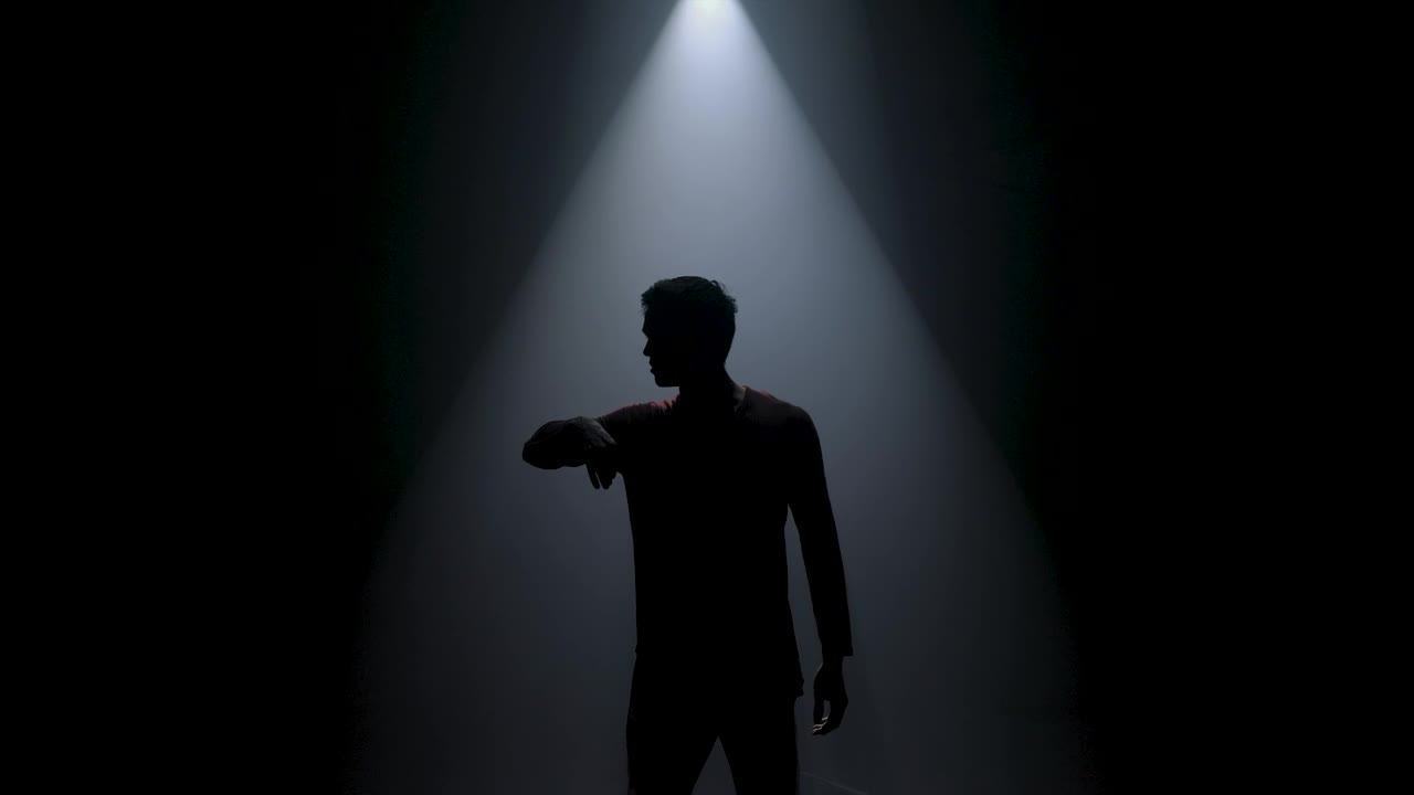 Download Stock Video Contemporary Male Dancer Under A Spotlight Live Wallpaper For PC