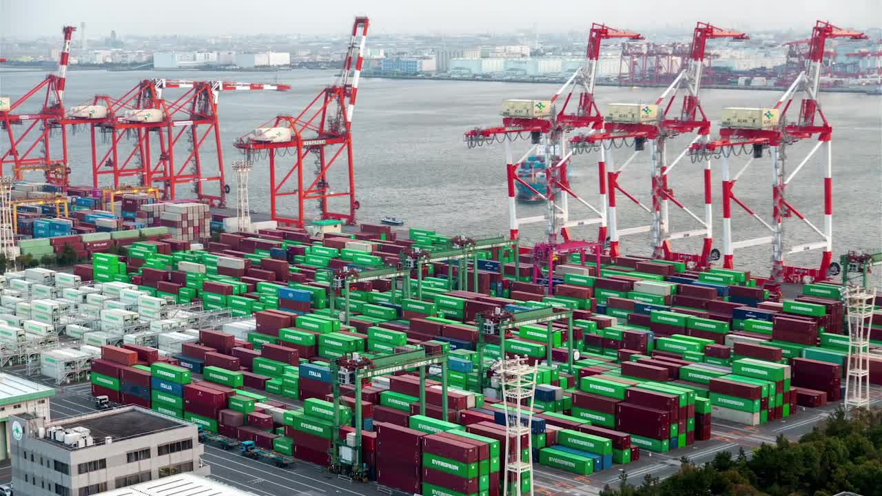Download Stock Video Containerport Time Lapse In Tokyo Live Wallpaper For PC