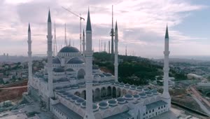 Stock Video Construction At The Camlica Mosque Live Wallpaper For PC