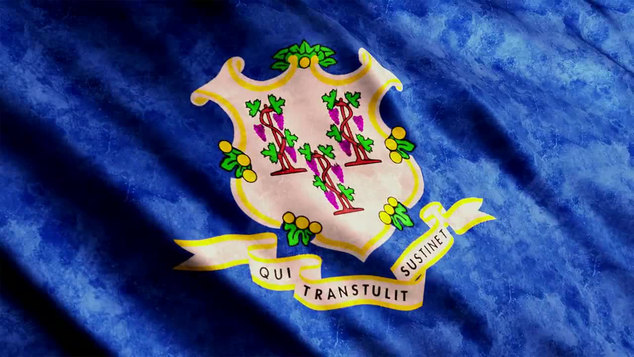 Download Stock Video Connecticut State Flag Waving Close Up Live Wallpaper For PC