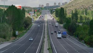 Stock Video Concrete Highway With Traffic Time Lapse Live Wallpaper For PC