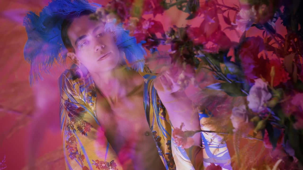 Download Stock Video Concept Video Of An Lgbtq Man Surrounded By Flowers Live Wallpaper For PC