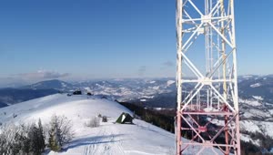 Stock Video Communications Tower On The Top Of A Mountain Live Wallpaper For PC