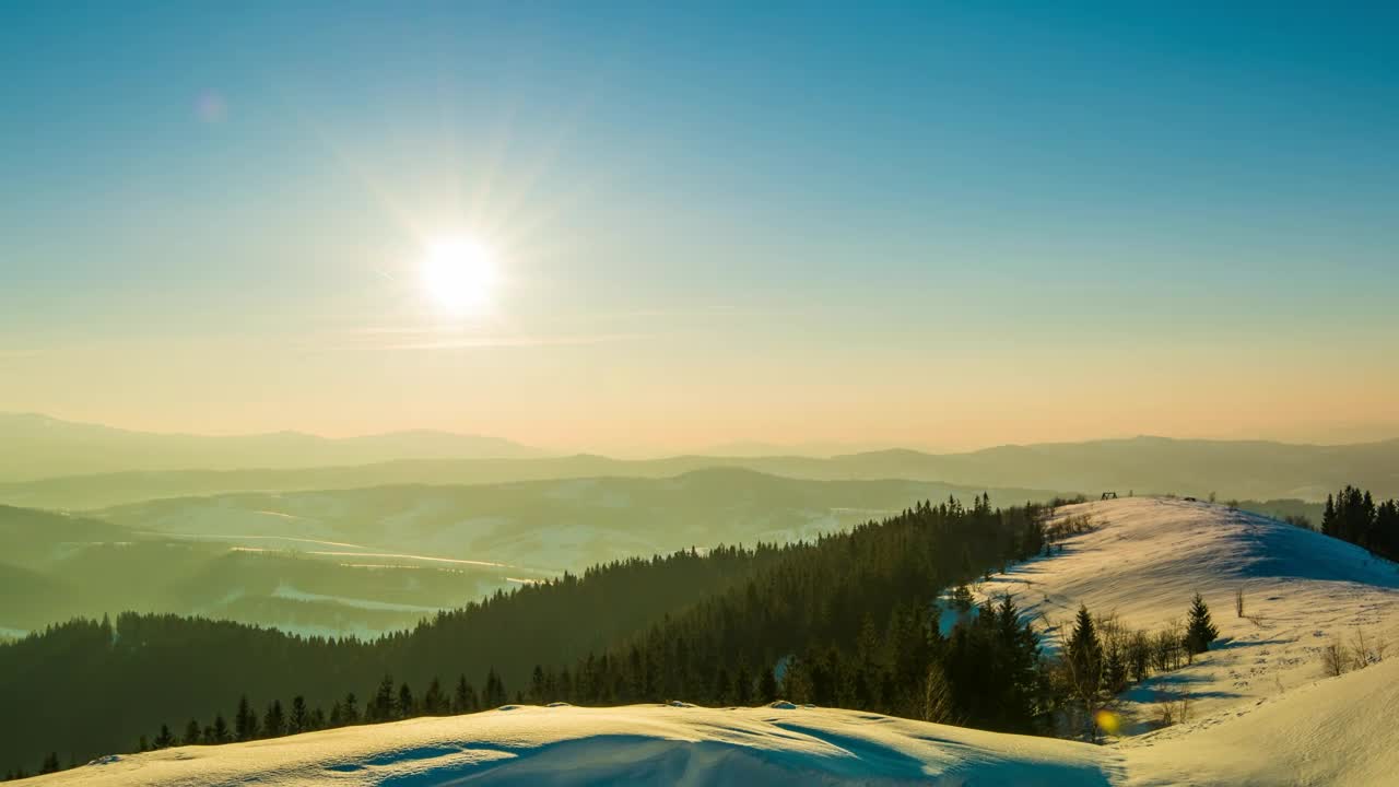 Download Stock Video Colorful Sunset In A Winter Environment Live Wallpaper For PC