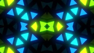 Stock Video Colorful Neon Light Triangles Vj Loop Live Wallpaper For PC