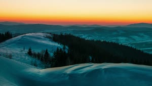 Stock Video Colorful Dawn At A Winter Mountains Live Wallpaper For PC