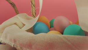 Stock Video Colored Easter Eggs In Two Baskets Live Wallpaper For PC