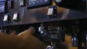 Stock Video Coffee Shop Worker Using A Coffee Machine Live Wallpaper For PC