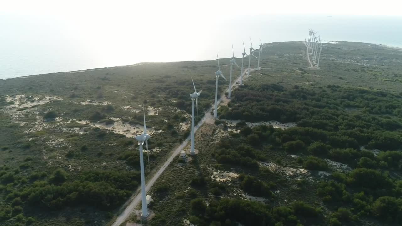 Download Stock Video Coastal Wind Turbines Live Wallpaper For PC