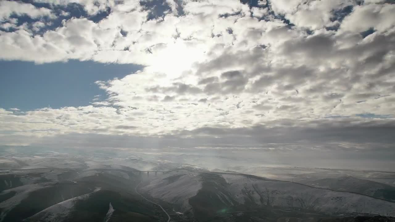 Download Stock Video Cloudy Sky Traveling Above The Mountains Live Wallpaper For PC