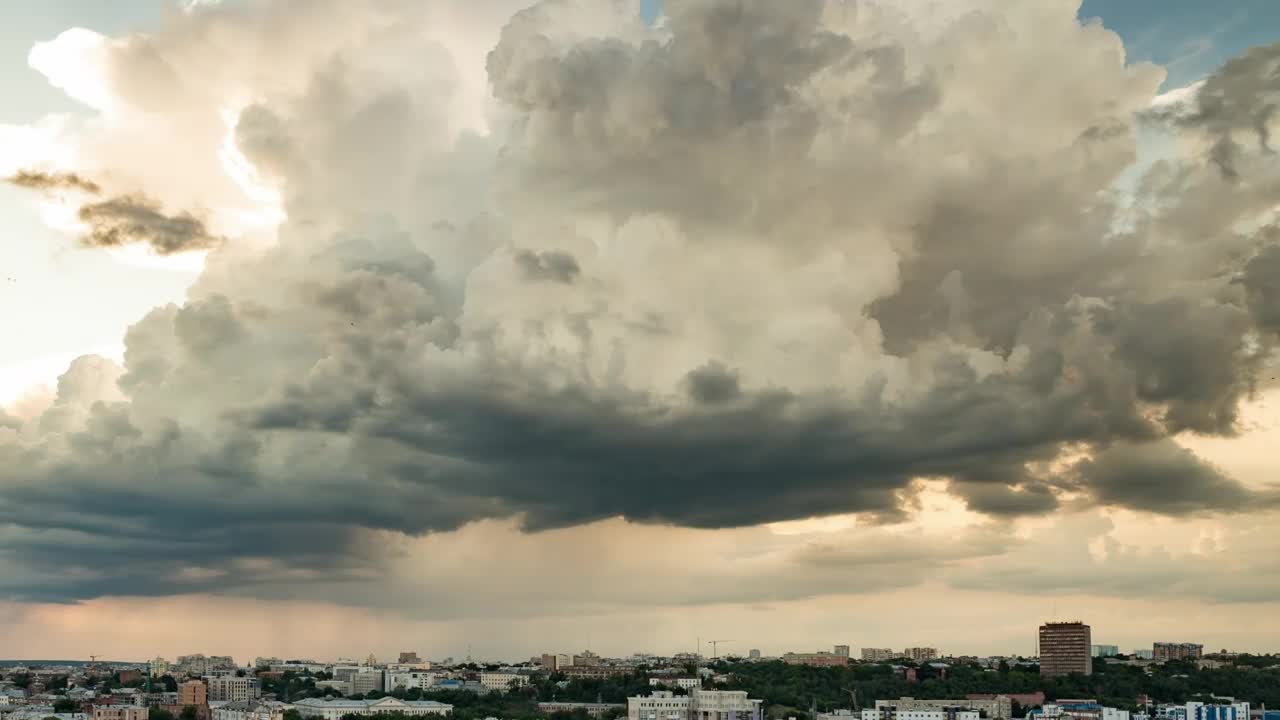 Download Stock Video Cloudy Sky Before A Storm A Little City Live Wallpaper For PC